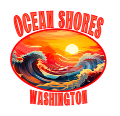 The Nauti Seahorse Ocean Shores Sunset Sticker