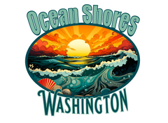 Ocean Shores Seascape Sticker