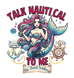 The Nauti Seahorse Nautical Mermaid Sticker