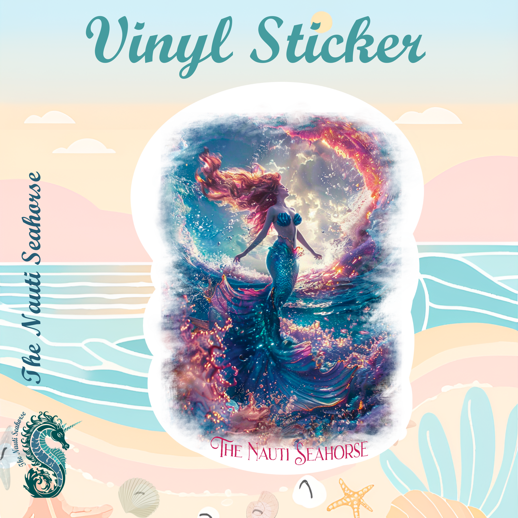 Mermaid Seascape Sticker