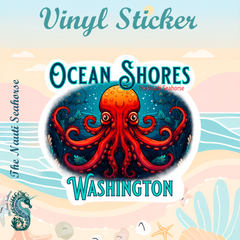 The Nauti Seahorse Ocean Shores Octopus Sticker