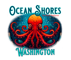 The Nauti Seahorse Ocean Shores Octopus Sticker