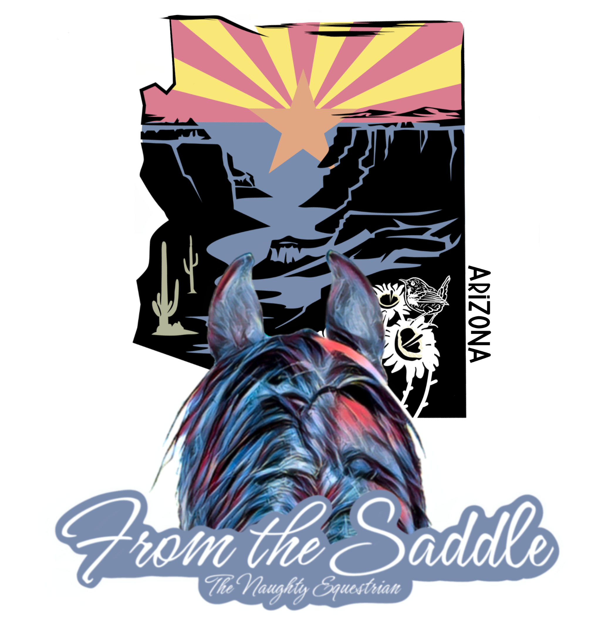Arizona From The Saddle Series Sticker, Laptop Sticker, Western Vinyl Decal