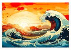Sunset Swell Greeting Card