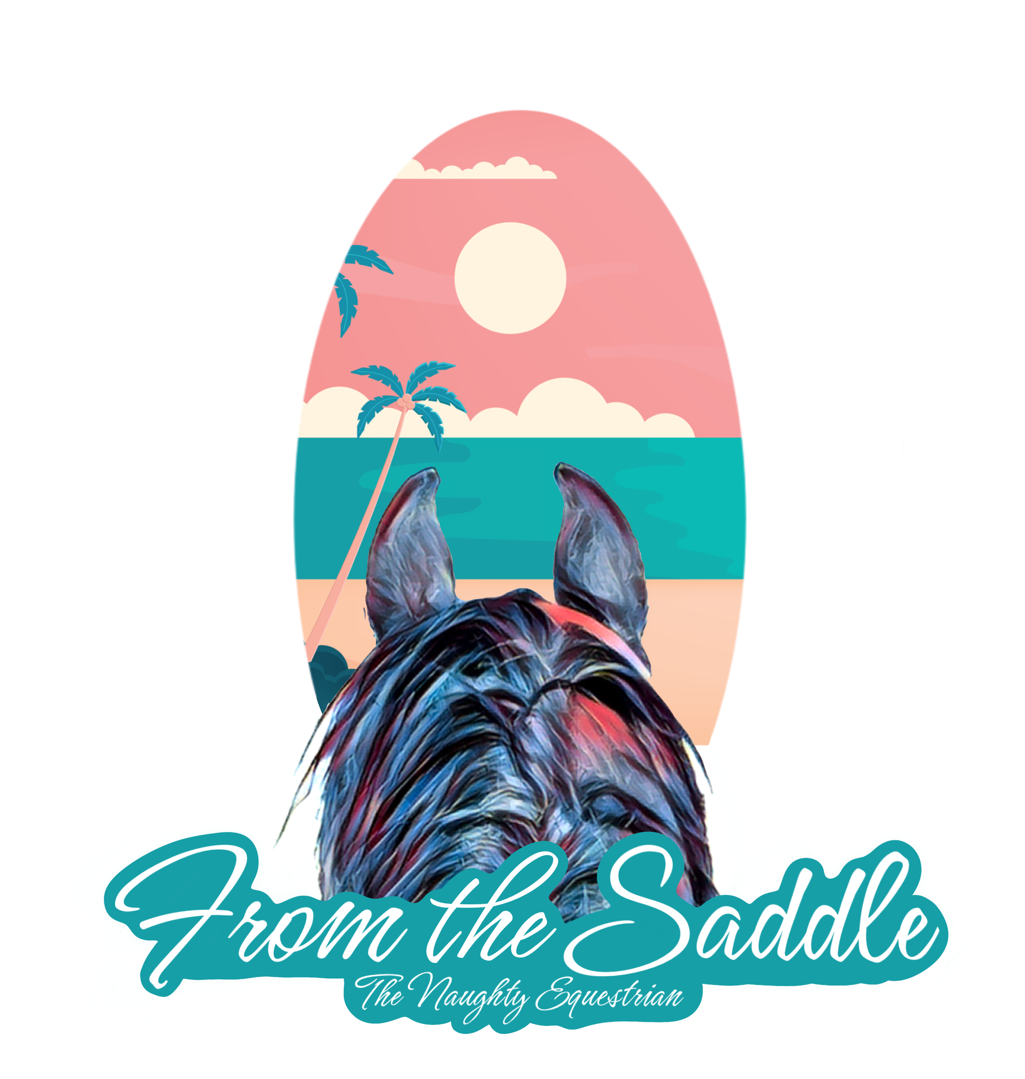 Beach Scene From The Saddle Series Sticker, Laptop Sticker, Western Vinyl Decal