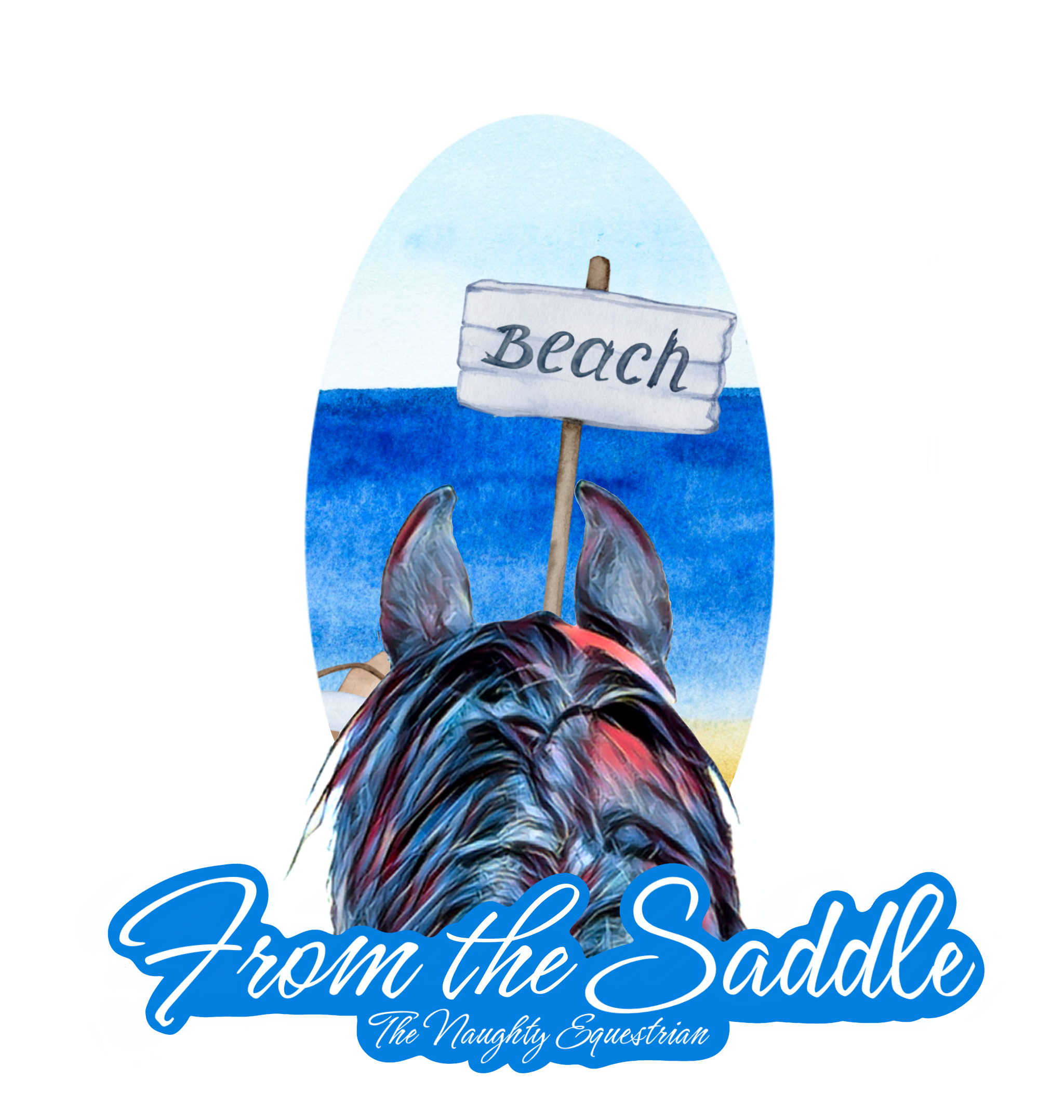 Beach Sign From The Saddle Series Sticker, Laptop Sticker, Western Vinyl Decal