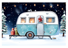 The Naughty Equestrian Wholesale Supplier Camper Holiday Christmas Card