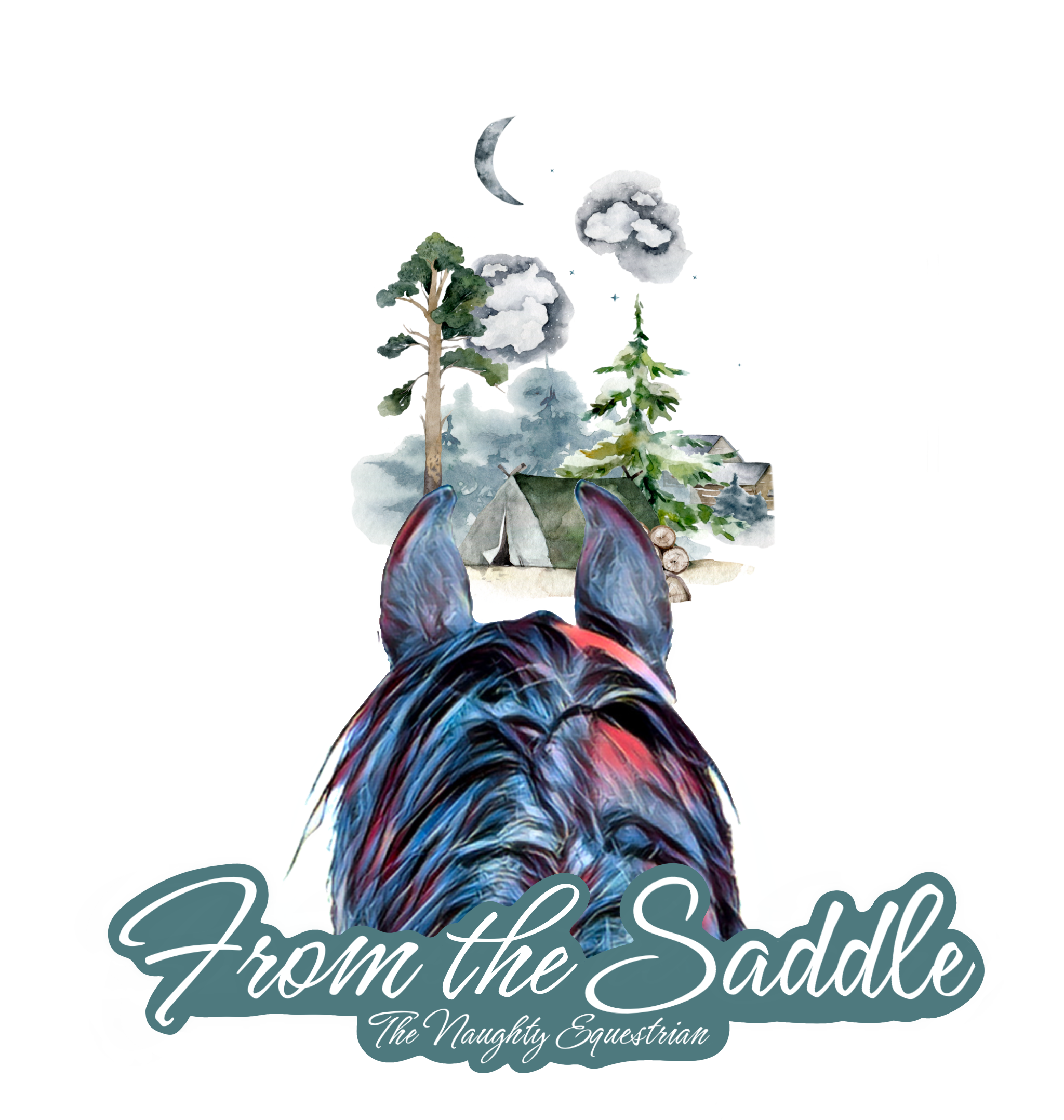 Camping From The Saddle Series Sticker, Laptop Sticker, Western Vinyl Decal