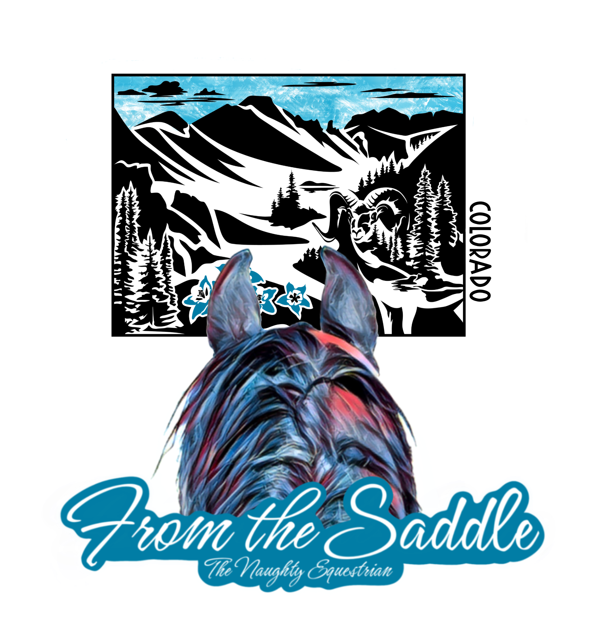 Colorado From The Saddle Series Sticker, Laptop Sticker, Western Vinyl Decal
