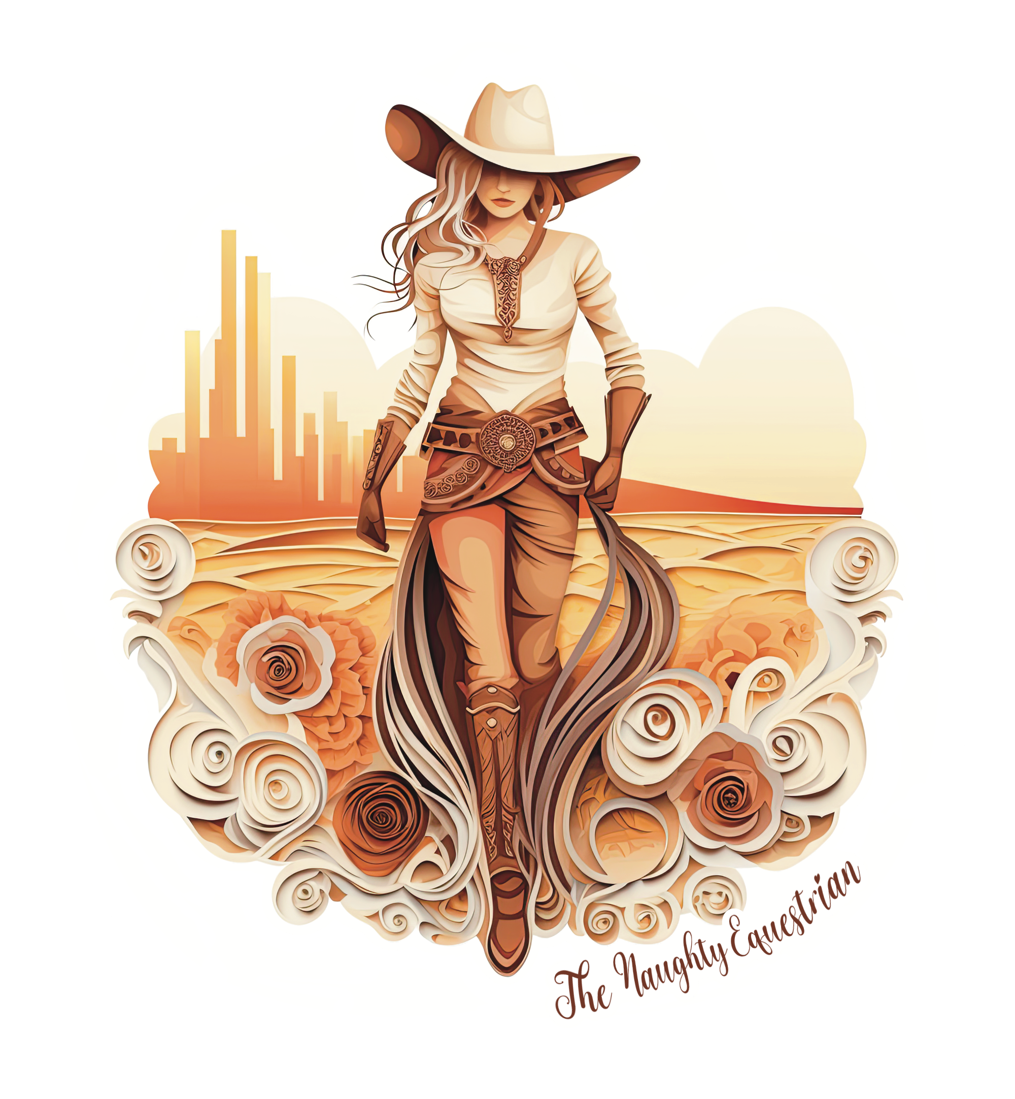 Desert Cowgirl Sticker, Western Decal