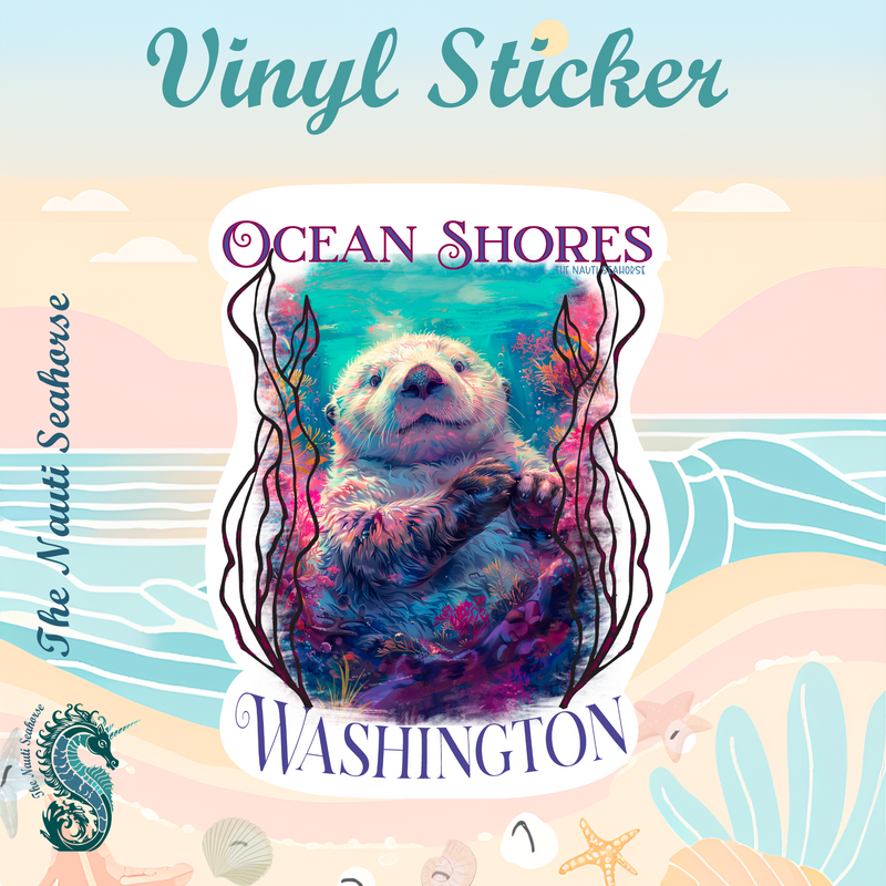 Ocean Shores Otter Sticker