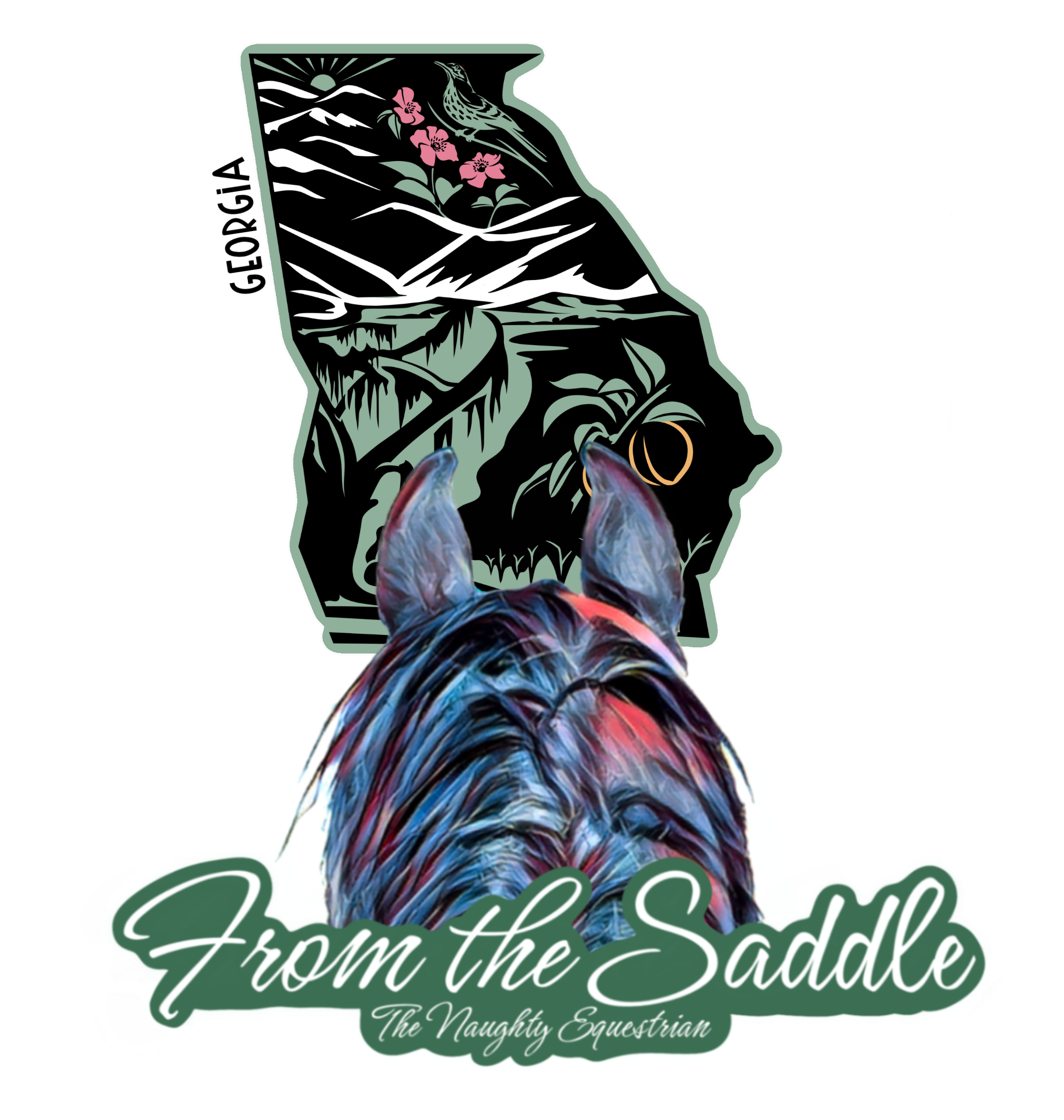 Georgia From The Saddle Series Sticker, Laptop Sticker, Western Vinyl Decal
