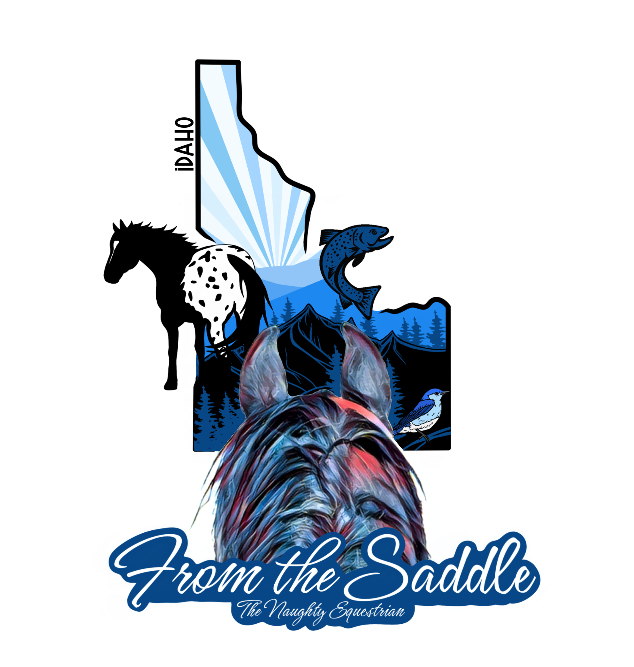 Idaho From The Saddle Series Sticker, Laptop Sticker, Western Vinyl Decal