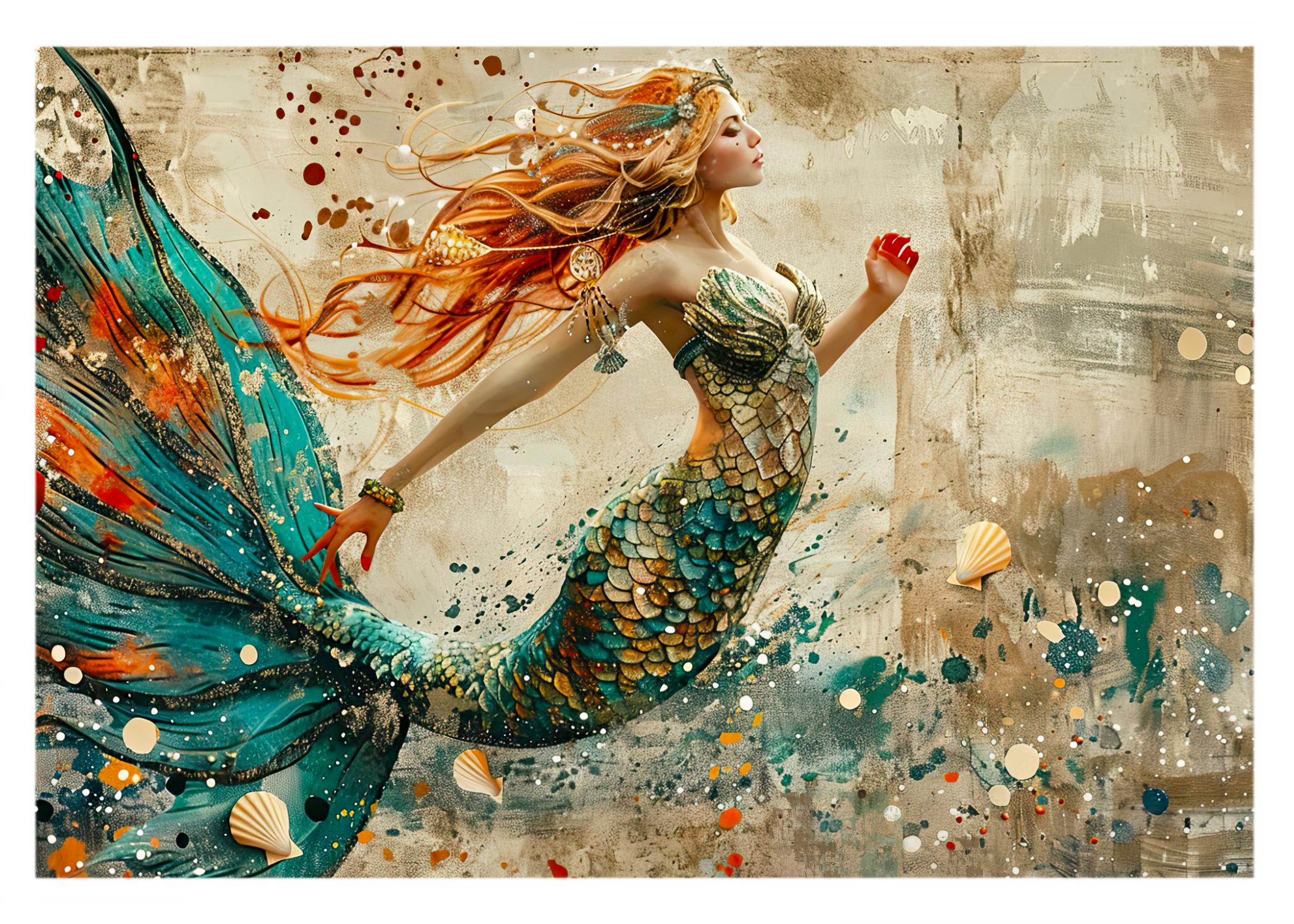 The Naughty Equestrian Mermaid Greeting Card