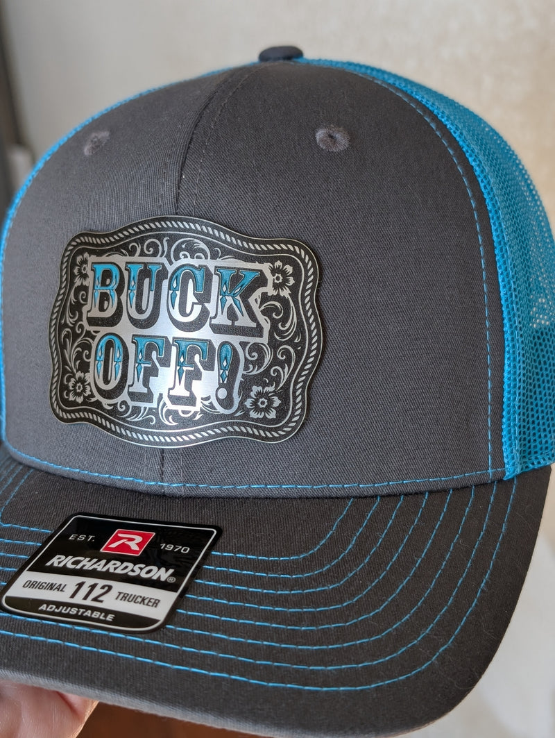 Naughty Equestrian Buck Off Patch Hat - Richardson 112 Trucker Snapback Hat