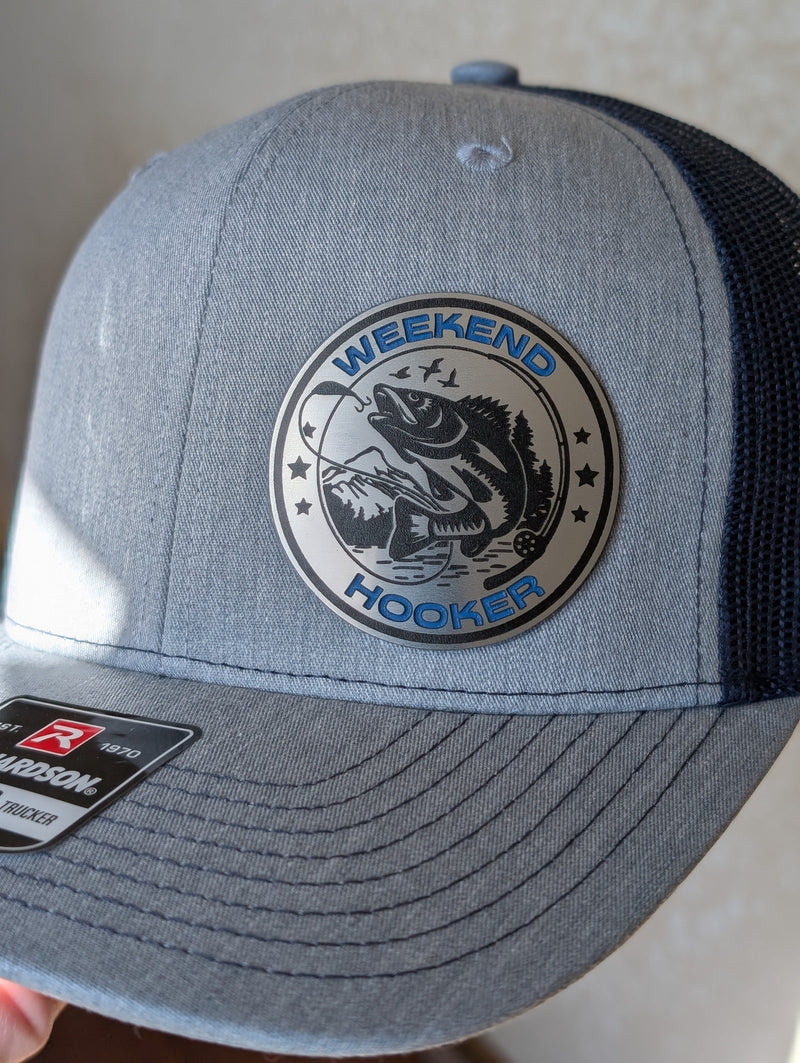Weekend Hooker Trucker Hat – Richardson 112 in Heather Grey/Navy
