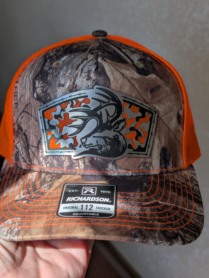 Go Buck Wild Trucker Hat – Richardson 112 in Charcoal/Orange or 112PFP Realtree Edge/Neon Orange