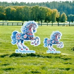 Carousel Horse Western Sticker, Decal