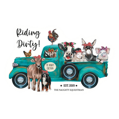 Riding Dirty Farm Animal Sticker