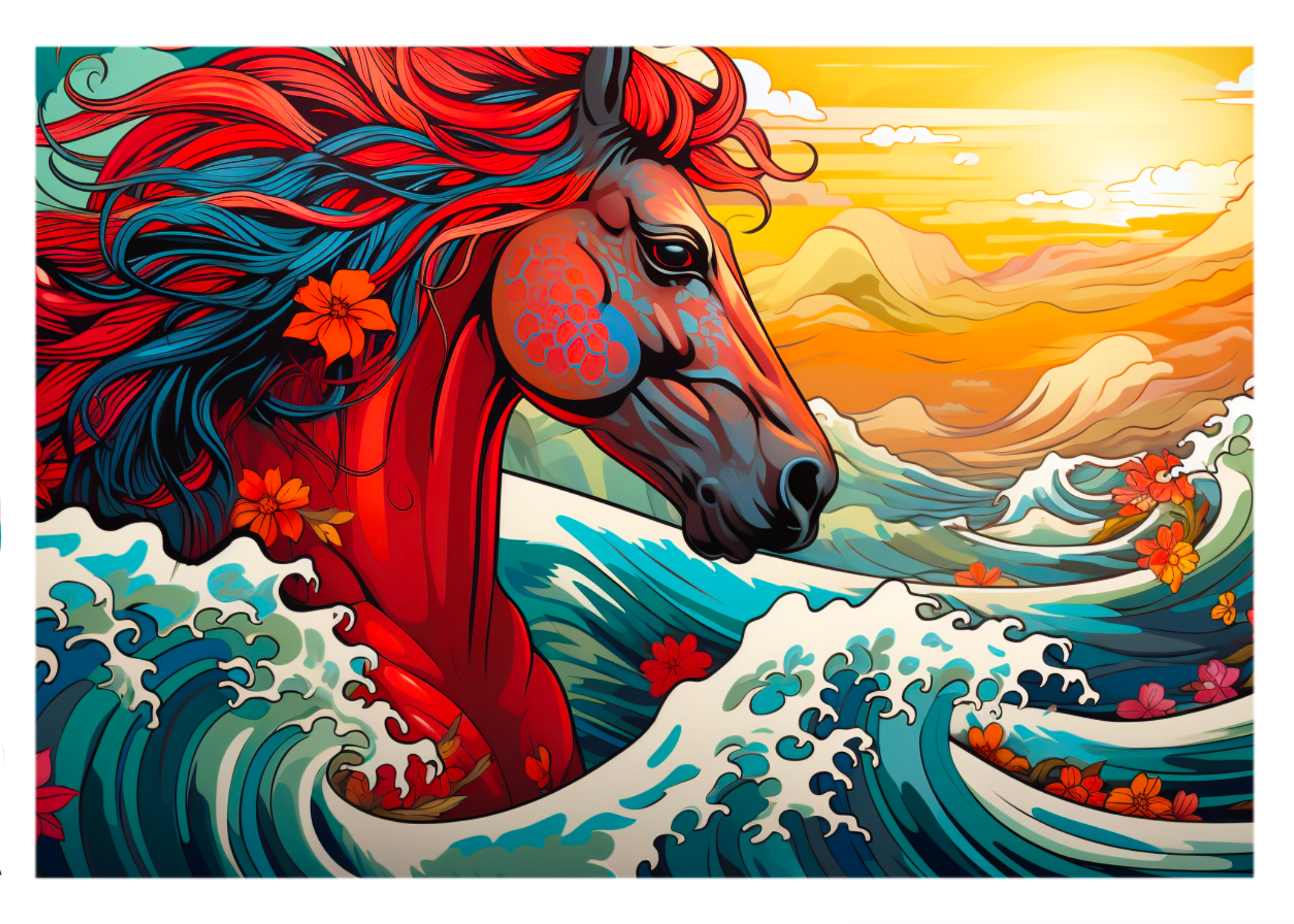 Majestic Tide:  Sea Horse Greeting Card