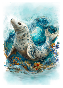 Serene Sea Lion Greeting Card