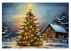 The Naughty Equestrian Farmhouse Holiday Christmas Card