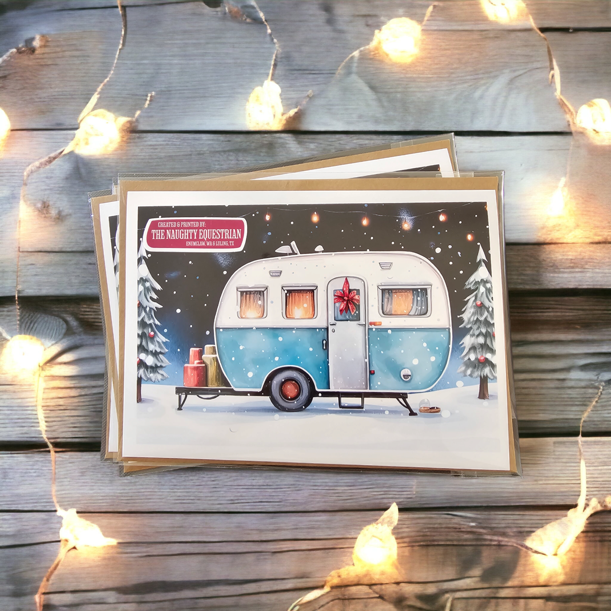 Cozy Camper Christmas Holiday Greeting Card