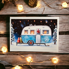Cozy Camper Christmas Holiday Greeting Card
