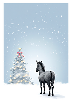 The Naughty Equestrian Wholesale Supplier Donkey Christmas Tree Card