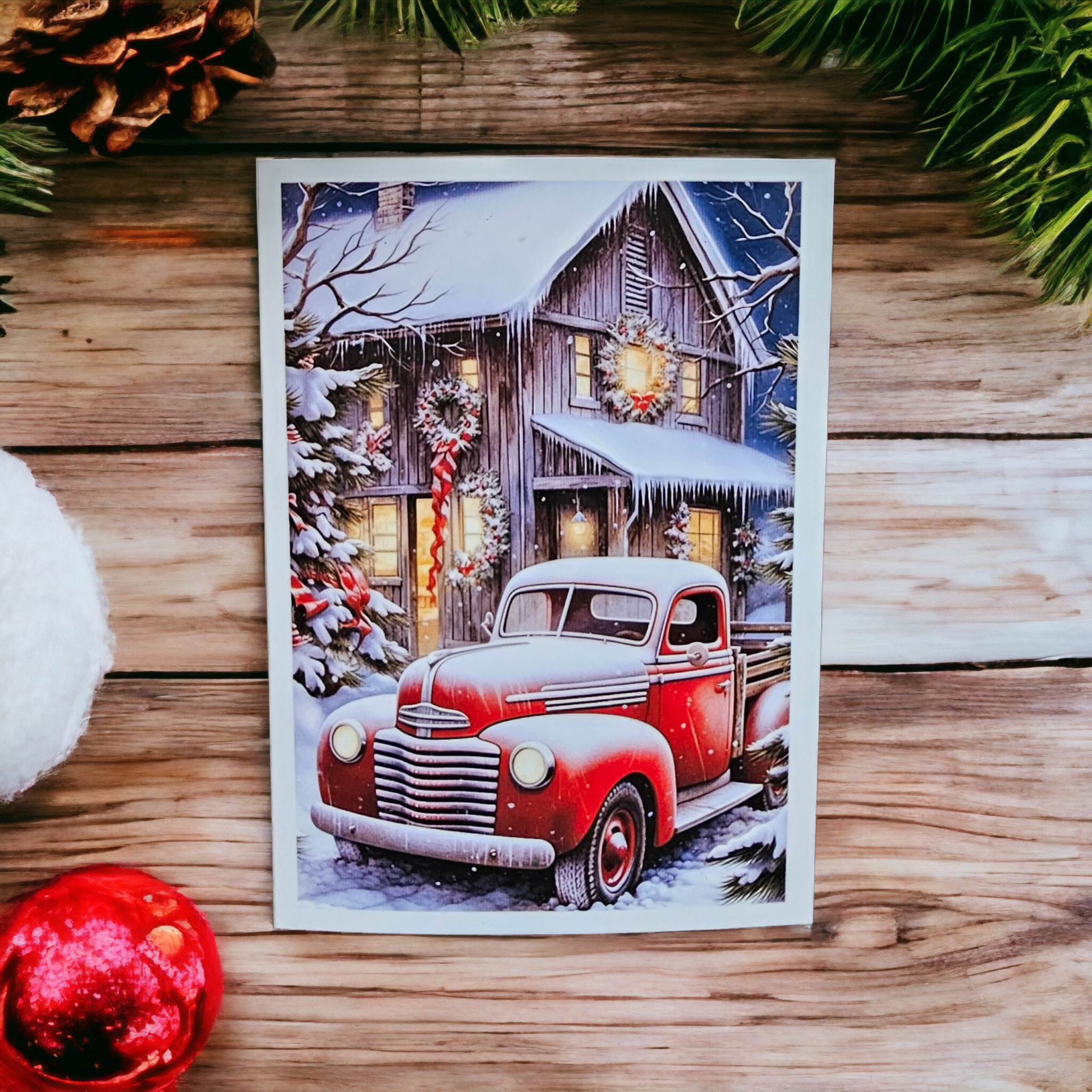 Farm Truck Holiday Christmas Card