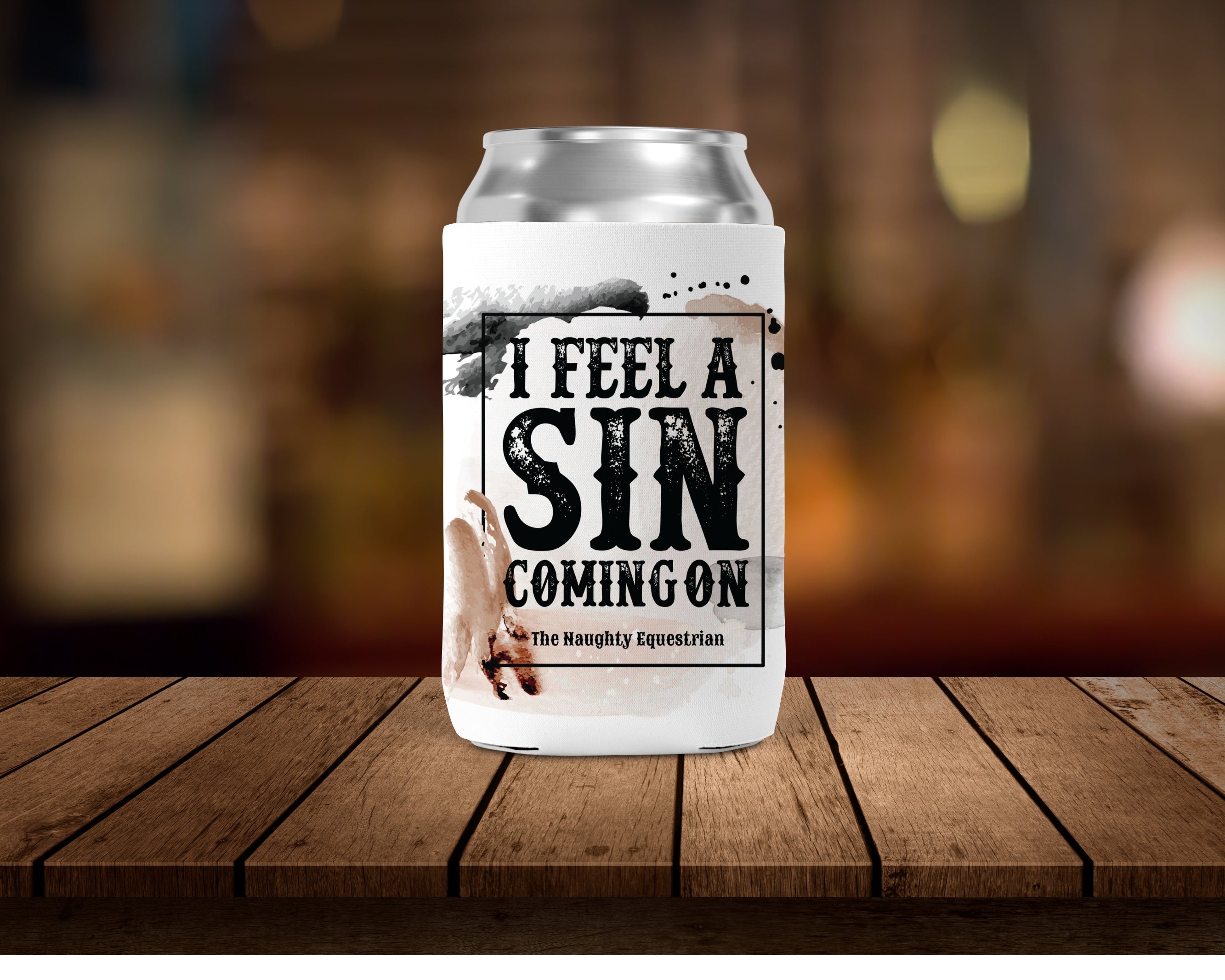 I Feel a Sin Coming On Can Cooler 12 oz, Western Gifts - The Naughty Equestrian