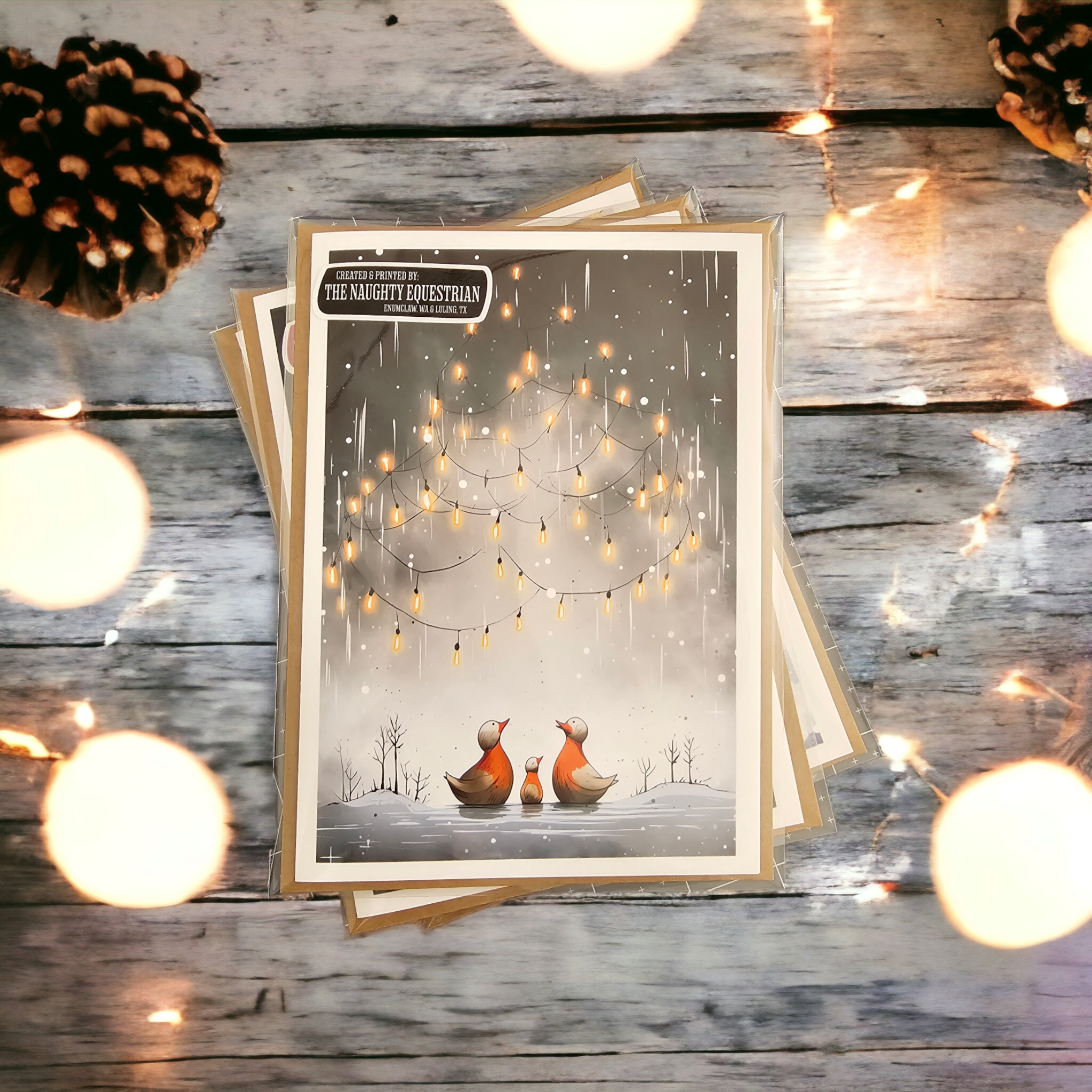 Winter Wonderland Duck Family Christmas Card