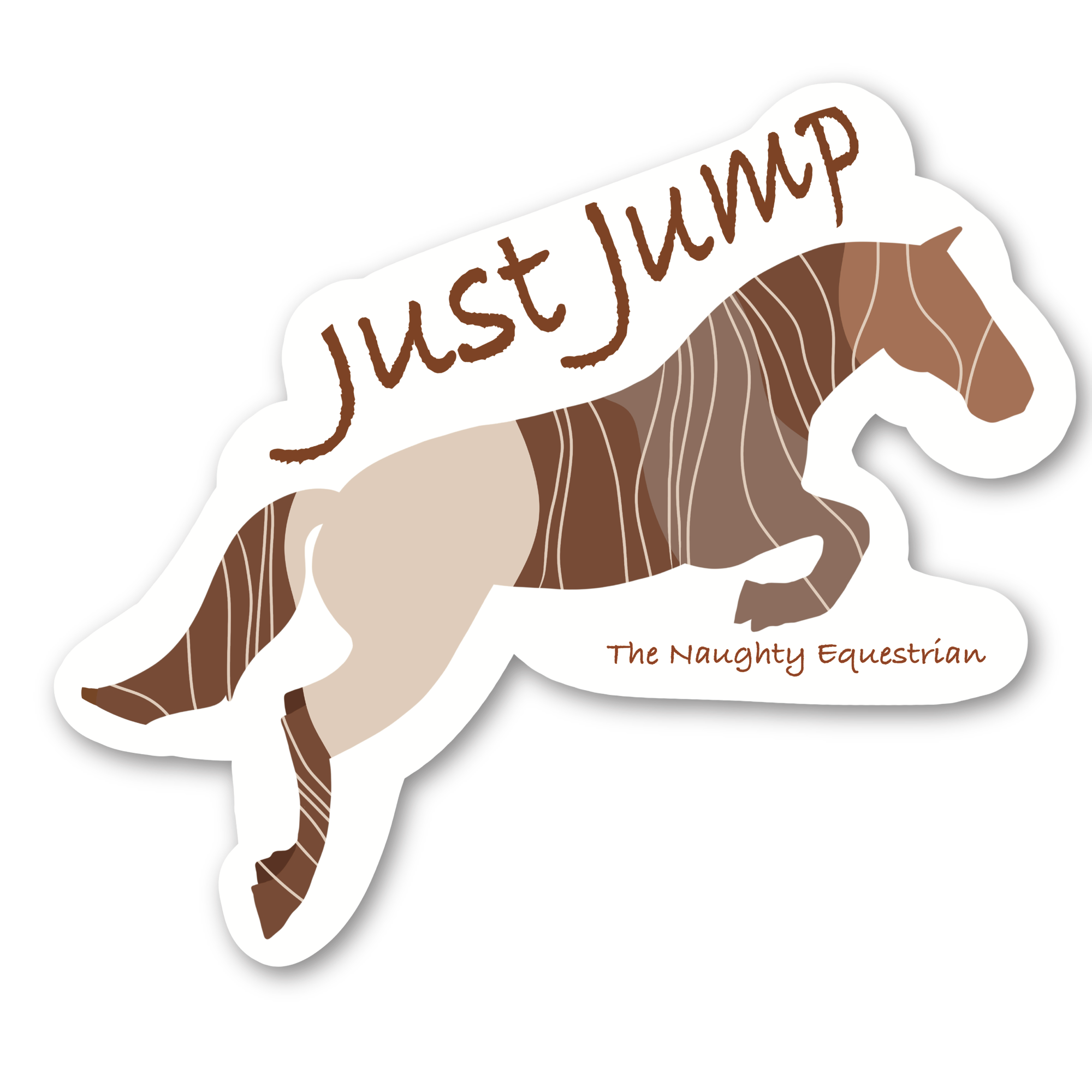 The Naughty Equestrian Wholesale Supplier Just Jump Equestrian Horse Sticker
