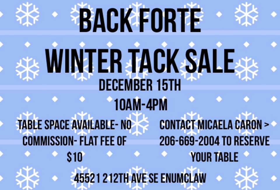 The Naughty Equestrian | Winter Tack Sale The Back Forte Equestrian Center - 12/15/2019