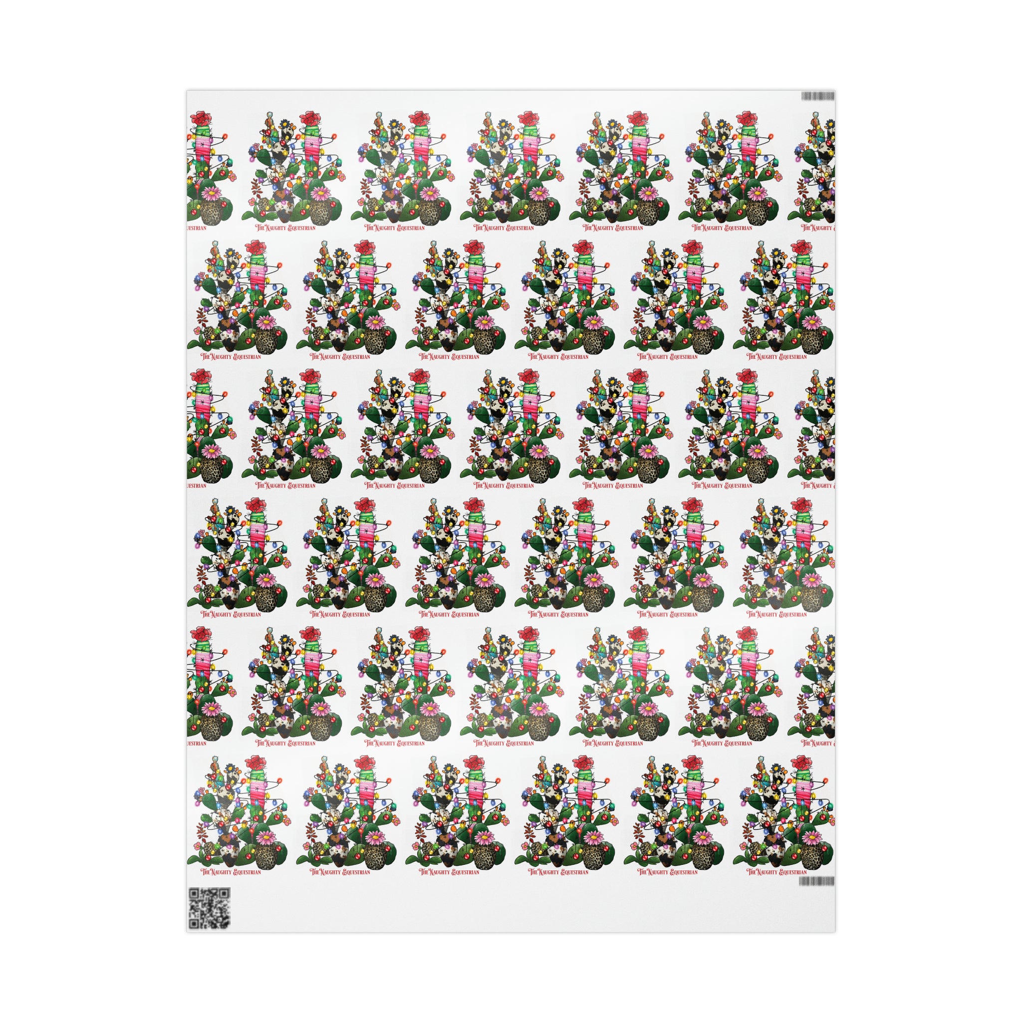 Cowhide Christmas Cactus Western Wrapping Paper – The Naughty Equestrian