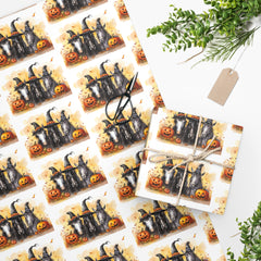 The Naughty Equestrian Wholesale Supplier Horsey Pocus Halloween Wrapping Paper