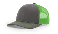 Hog Hunter Trucker Hat – Richardson 112 in Charcoal/Neon Green