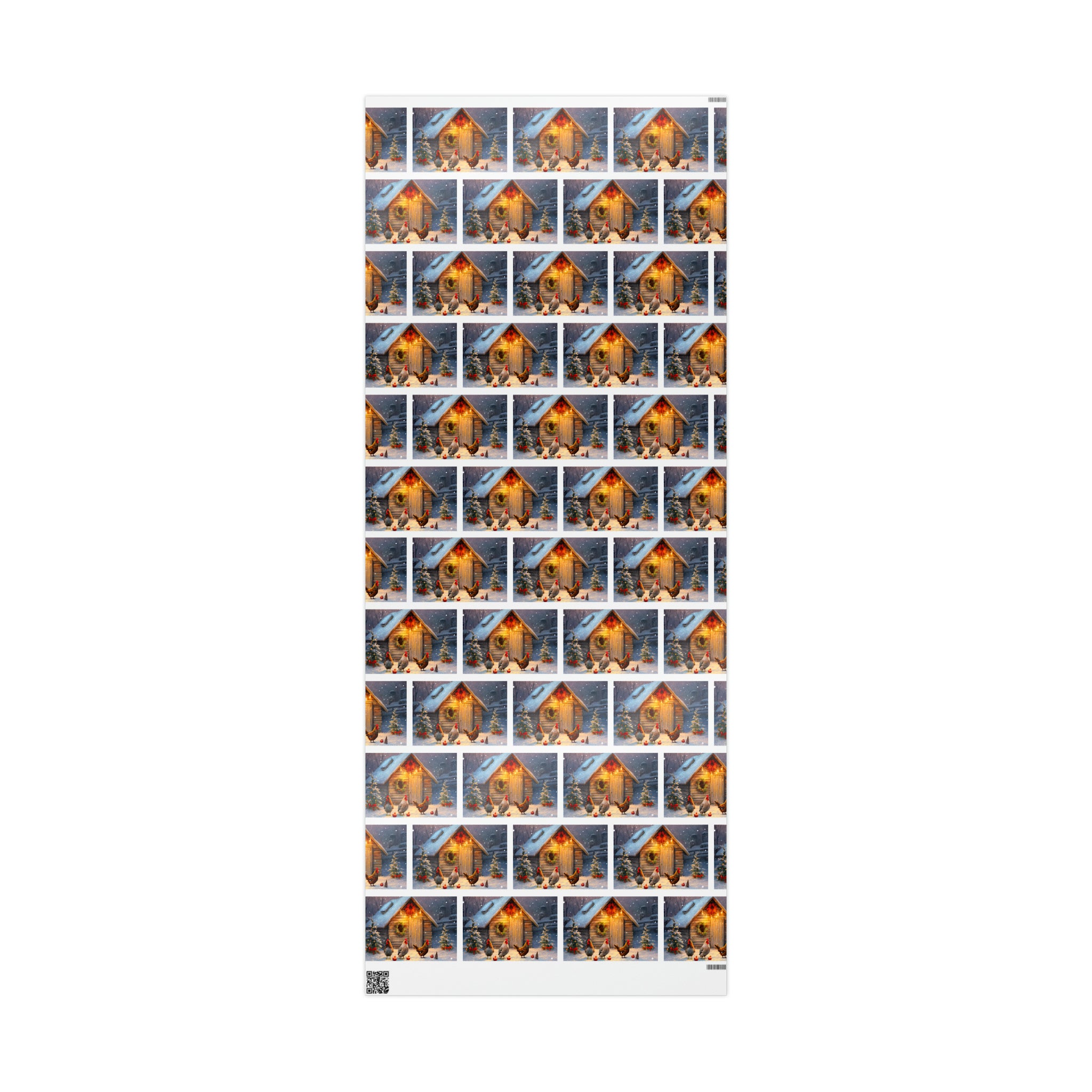 Chicken Farmhouse Holiday Christmas Wrapping Paper
