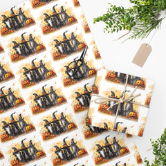The Naughty Equestrian Wholesale Supplier Horsey Pocus Halloween Wrapping Paper
