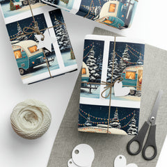 Country Camper Holiday Lights Christmas Wrapping Paper