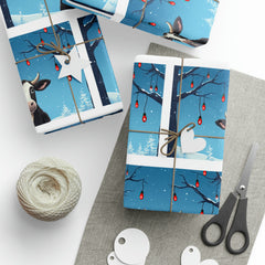 Cow Ornament Western Christmas Wrapping Paper