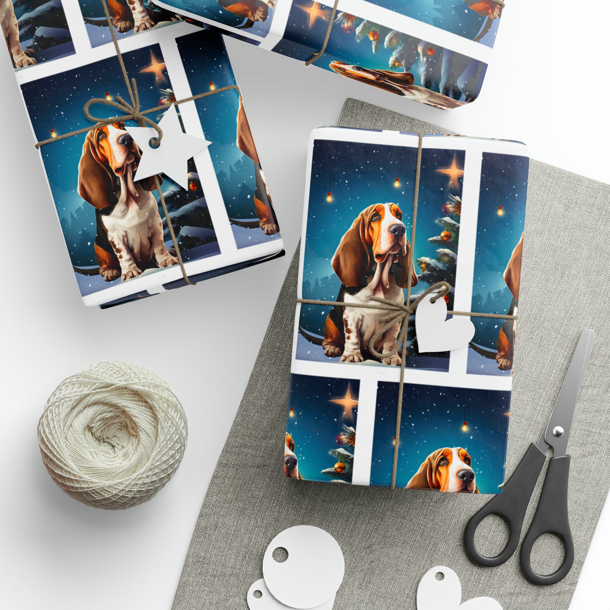 Hound Dog Christmas Wrapping Paper