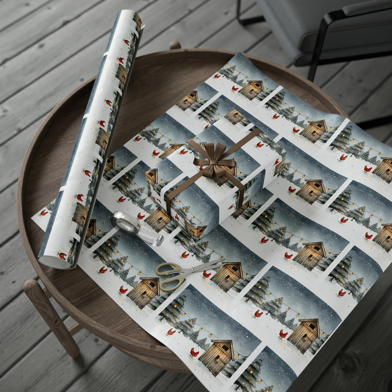 Chicken Holiday Lights Country Christmas Wrapping Paper