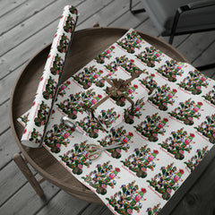 Cowhide Christmas Cactus Western Wrapping Paper