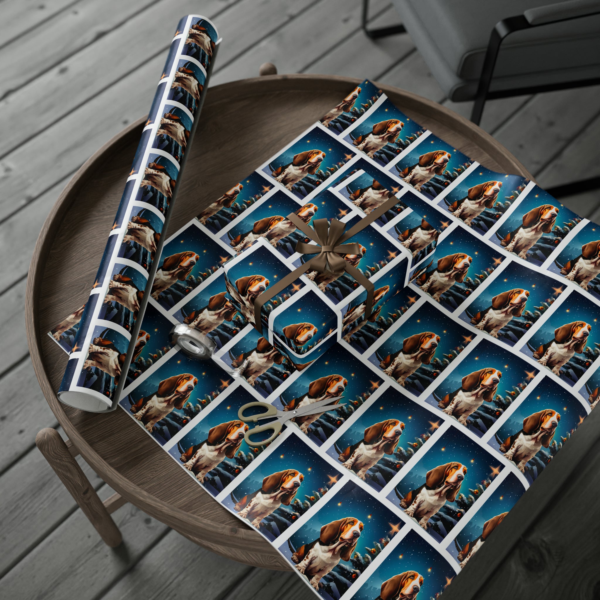Hound Dog Christmas Wrapping Paper