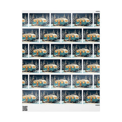 Country Camper Holiday Lights Christmas Wrapping Paper