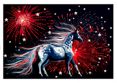 Horses 4th of July Greeting Card