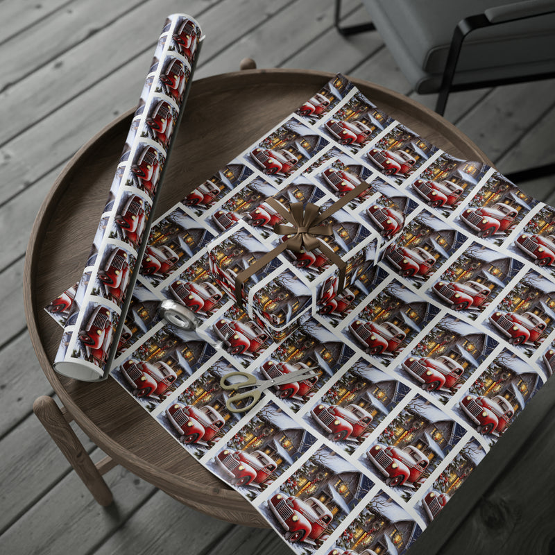 Farm Truck Holiday Christmas Wrapping Paper