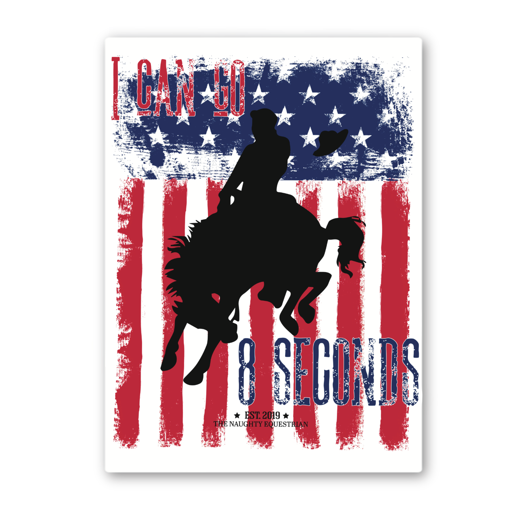 Cowboy I Can Go 8 Seconds Sticker, Vinyl Car Decal