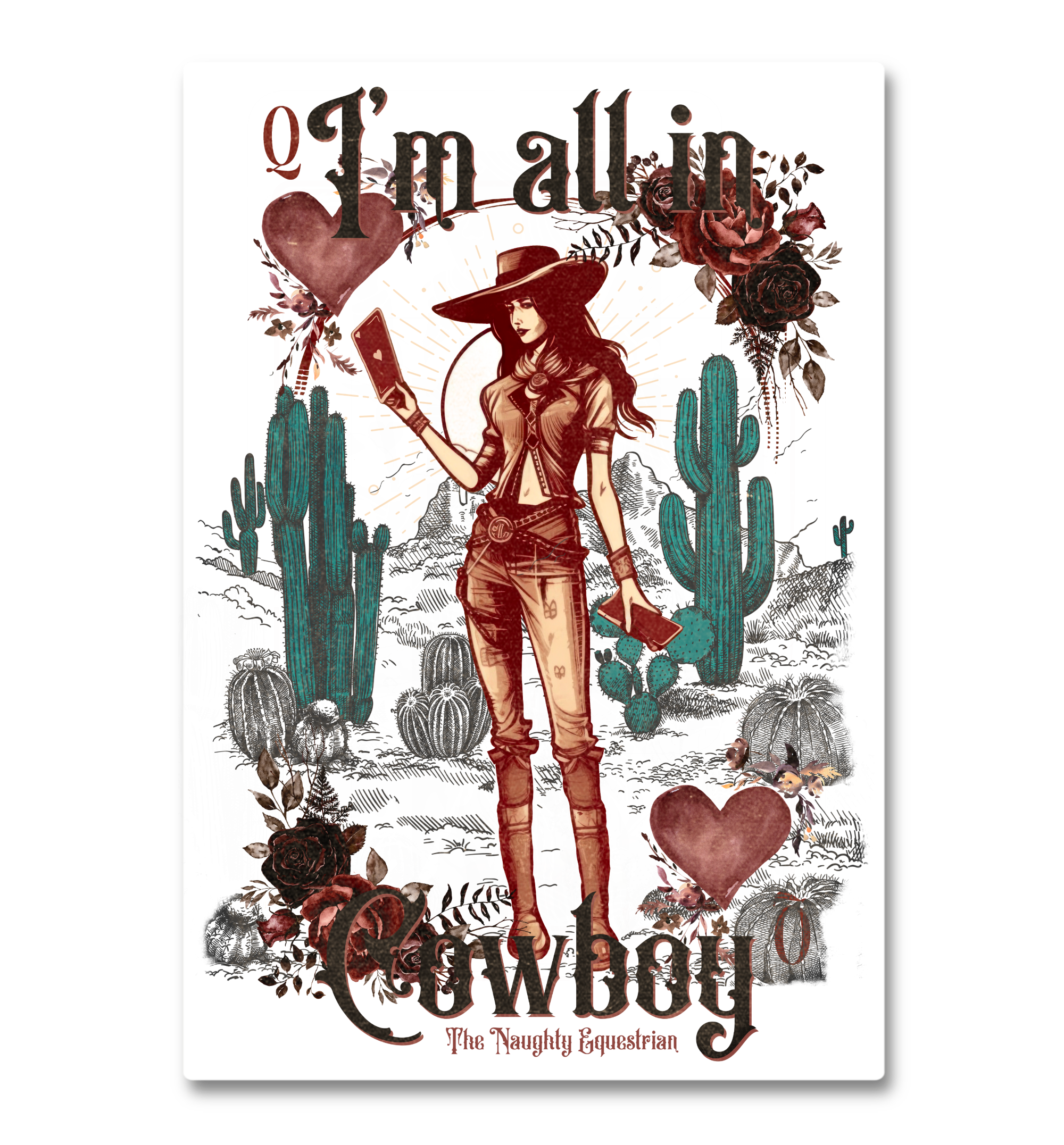 I'm All in Cowboy Horse Sticker